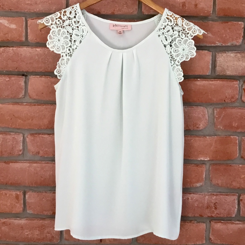 Philosophy Floral sleeve Blouse size XS